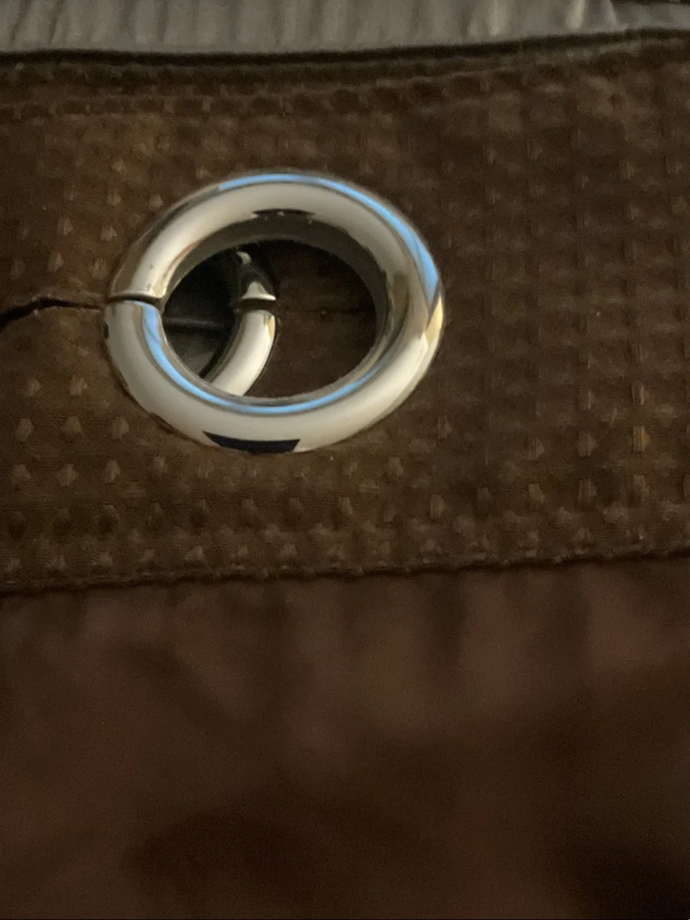 Brown Grommet-Top Shower Curtain Panel